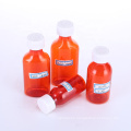 Scale Pharmacy Bottles Amber Oval 8oz RX Medicine Liquid Bottles with CRC tops